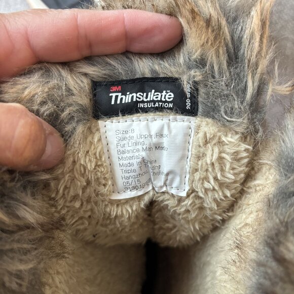 Northside Womens Size 8 WATERPROOF Fur-Lined Winter Boots  Tan & Black - Picture 9 of 9